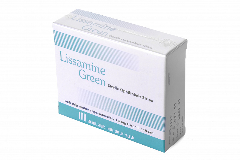 Полоски офтальмологические диагностические Lissamine GREEN
